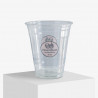 Vaso de plástico personalizado con logo de 'Desserthuset'