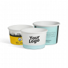 Tarrinas de helado personalizadas con superficie mate impresas a todo color en 5 tamaños