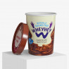 Envase para helado con tapa personalizado con logo y diseño de Wheyhey