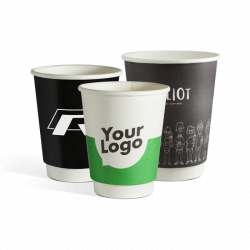Vasos de cartón de doble pared con logo
