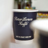 Vaso de cartón BIO de doble pared con logo 'Peter Larsen Kaffe'