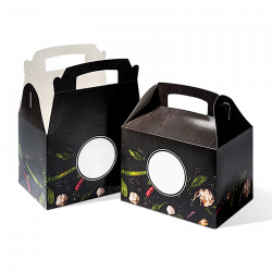 Cajas de comida con asa personalizadas