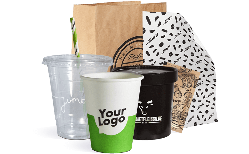 Envases para llevar con tu logo impreso.